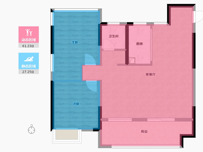 安徽省-合肥市-翡丽东方-79.72-户型库-动静分区