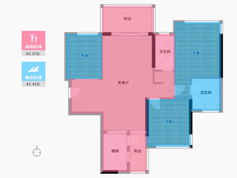 广西壮族自治区-贵港市-华盈壹品江山-97.36-户型库-动静分区