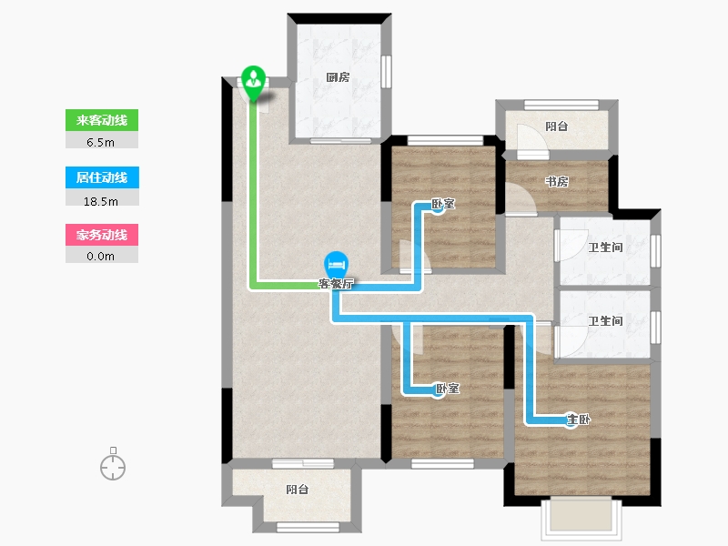 湖南省-娄底市-中梁湾田御江府-98.89-户型库-动静线