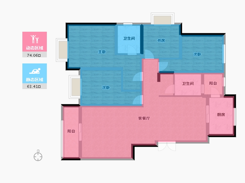 河南省-新乡市-西西里传说-119.00-户型库-动静分区