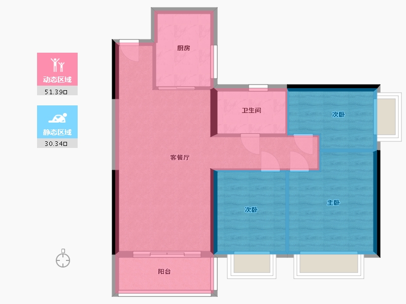 广西壮族自治区-柳州市-恒大御府-73.60-户型库-动静分区