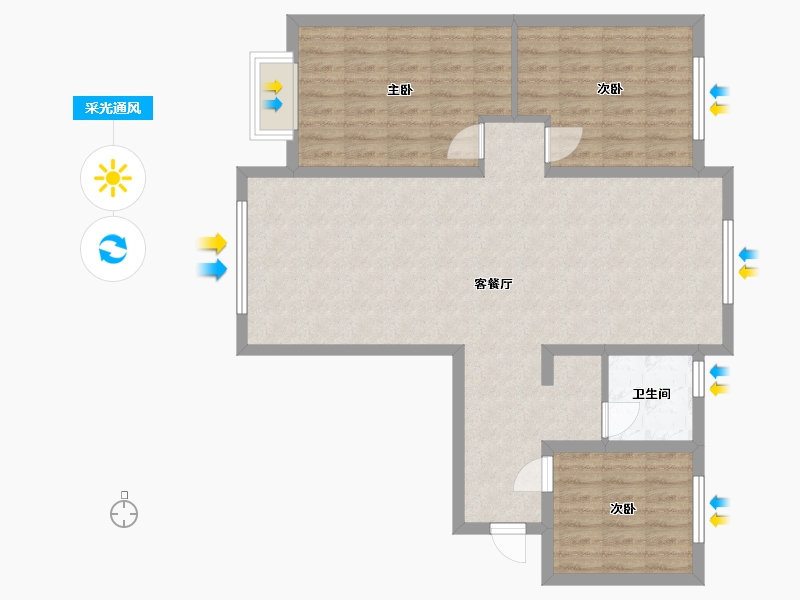 山西省-大同市-富力城-99.40-户型库-采光通风