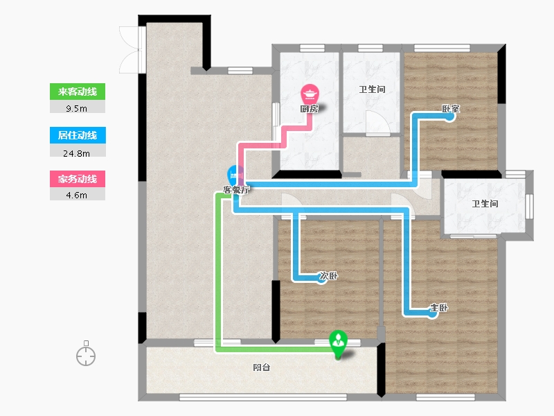 湖北省-十堰市-四方新城云台-92.00-户型库-动静线