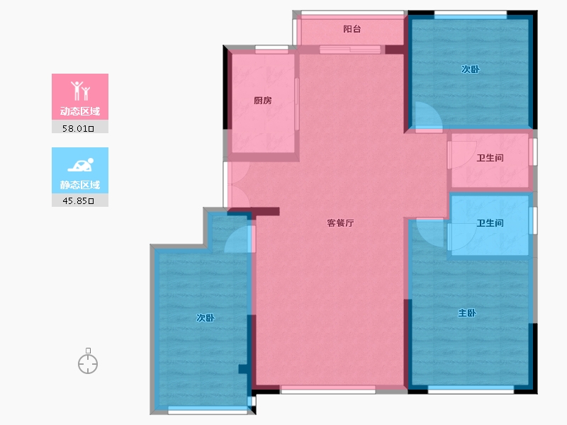 内蒙古自治区-赤峰市-嘉禾新城-99.97-户型库-动静分区