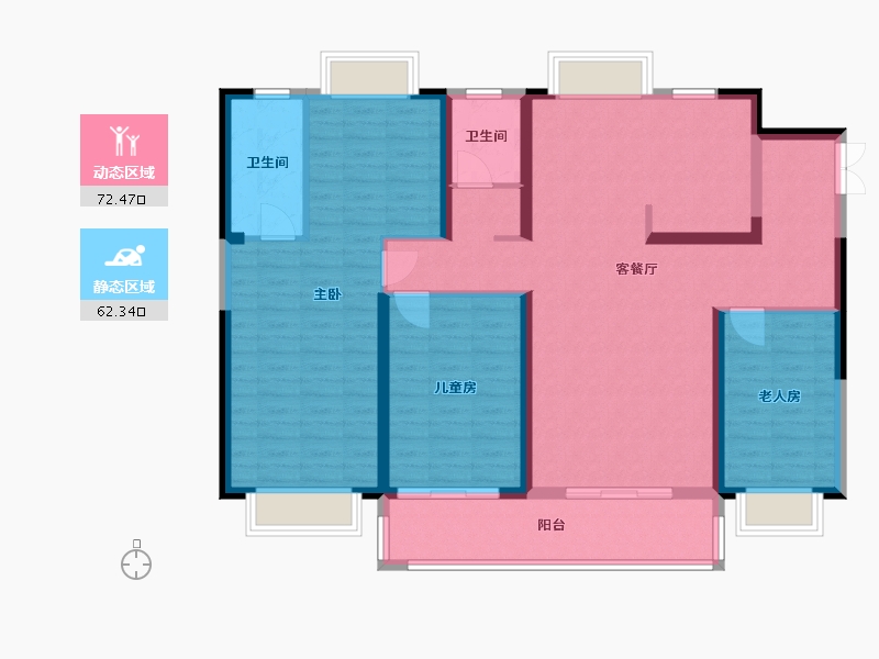 湖北省-武汉市-中建铂公馆-131.20-户型库-动静分区