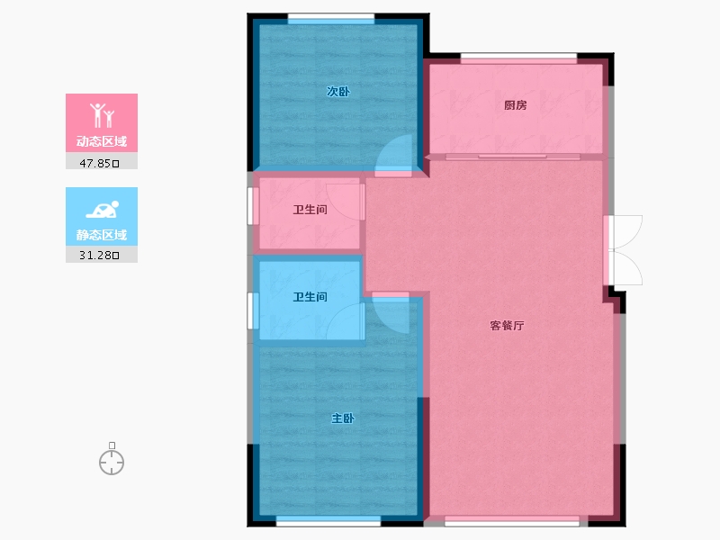 内蒙古自治区-赤峰市-嘉禾新城-78.93-户型库-动静分区