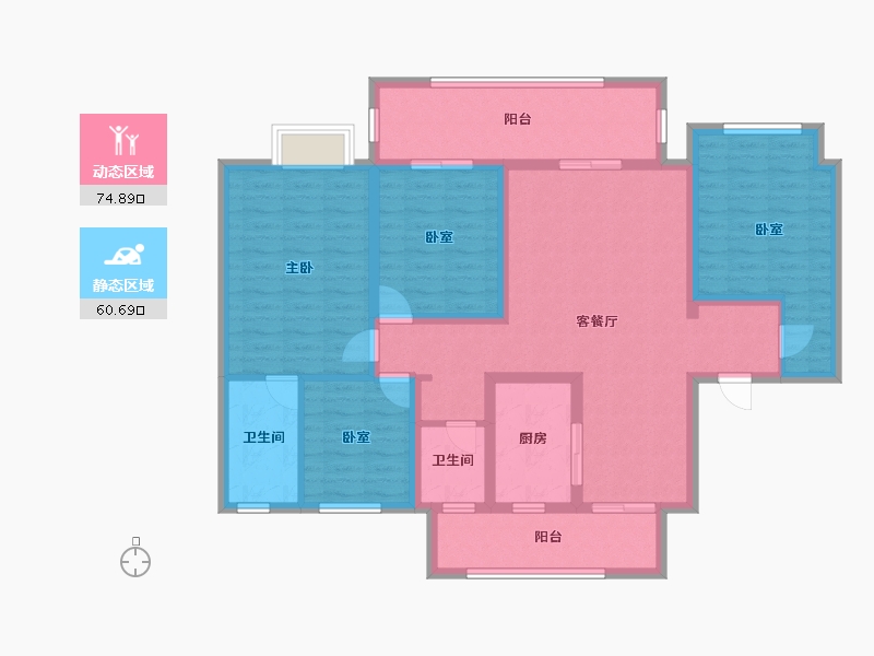 陕西省-汉中市-国宾一号-120.00-户型库-动静分区