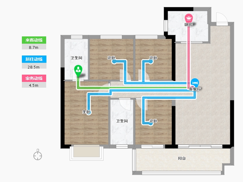 福建省-泉州市-源昌银河新城-100.51-户型库-动静线