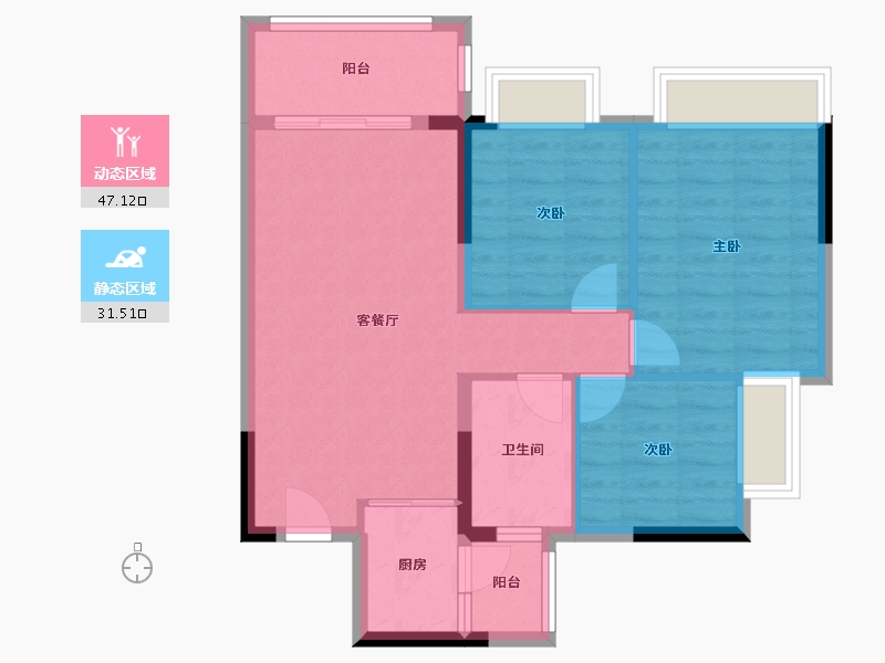 广东省-清远市-万商豪苑-71.20-户型库-动静分区