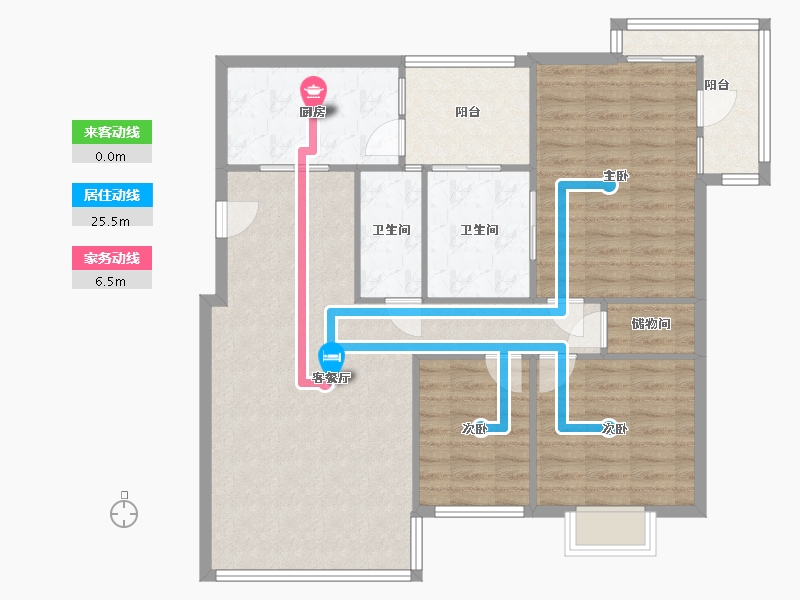 四川省-成都市-幸福枫景-102.58-户型库-动静线