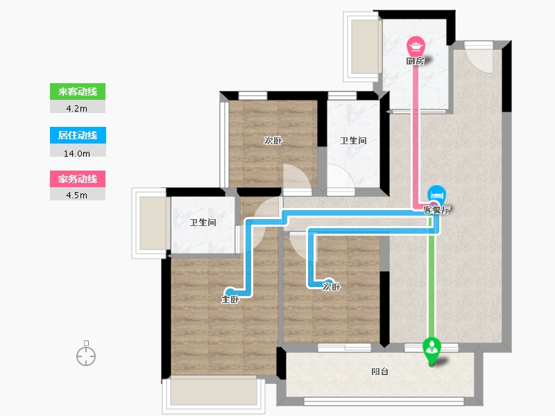 广东省-清远市-江湾花园-76.00-户型库-动静线