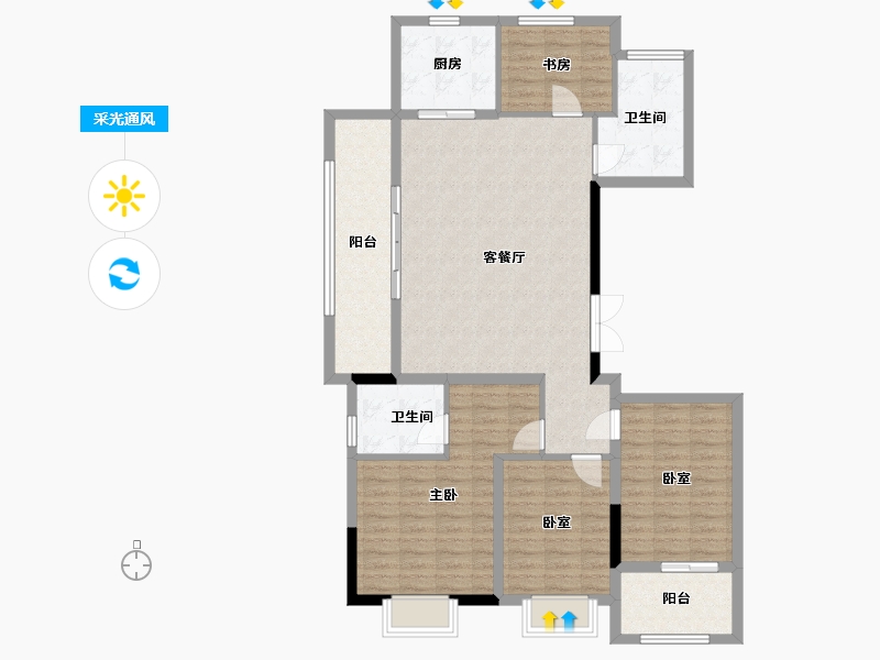 福建省-福州市-福州源-116.00-户型库-采光通风