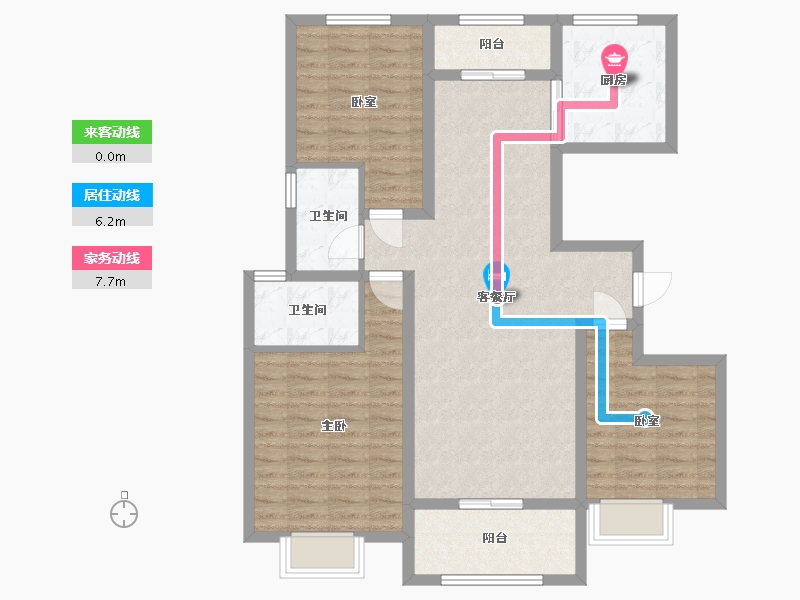 河南省-驻马店市-上蔡建业公园里-108.00-户型库-动静线