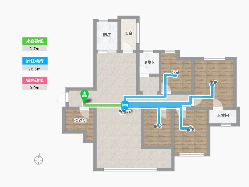 湖南省-衡阳市-祁东奥园广场-96.00-户型库-动静线