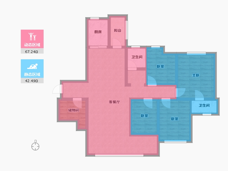 湖南省-衡阳市-祁东奥园广场-96.00-户型库-动静分区