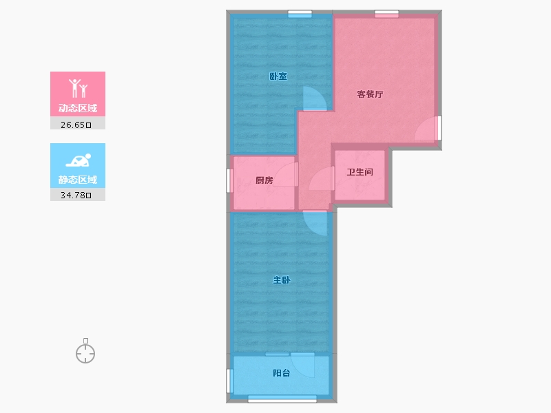 北京-北京市-东大街西里-48.80-户型库-动静分区