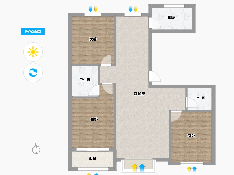 河北省-衡水市-广厦上城-100.00-户型库-采光通风