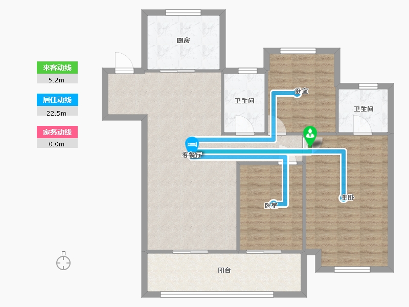 江苏省-盐城市-吾悦和府北区-102.40-户型库-动静线