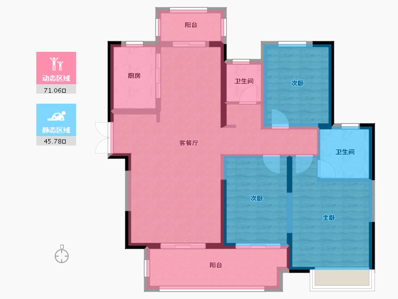 河南省-许昌市-建业桂园-104.00-户型库-动静分区