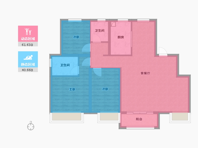 天津-天津市-海晶院境-104.14-户型库-动静分区