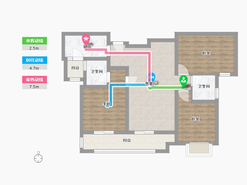 四川省-成都市-宸光府-83.20-户型库-动静线