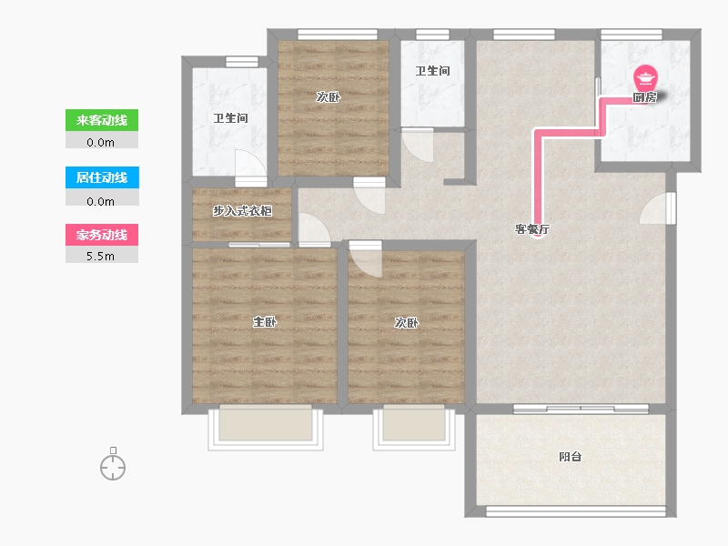 河南省-安阳市-金秋九里庭院-96.90-户型库-动静线