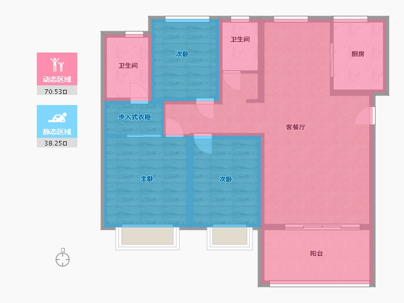 河南省-安阳市-金秋九里庭院-96.90-户型库-动静分区