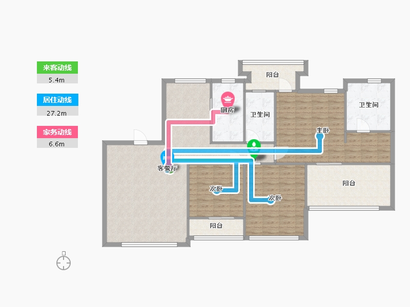 贵州省-贵阳市-恒大金阳新世界-125.00-户型库-动静线