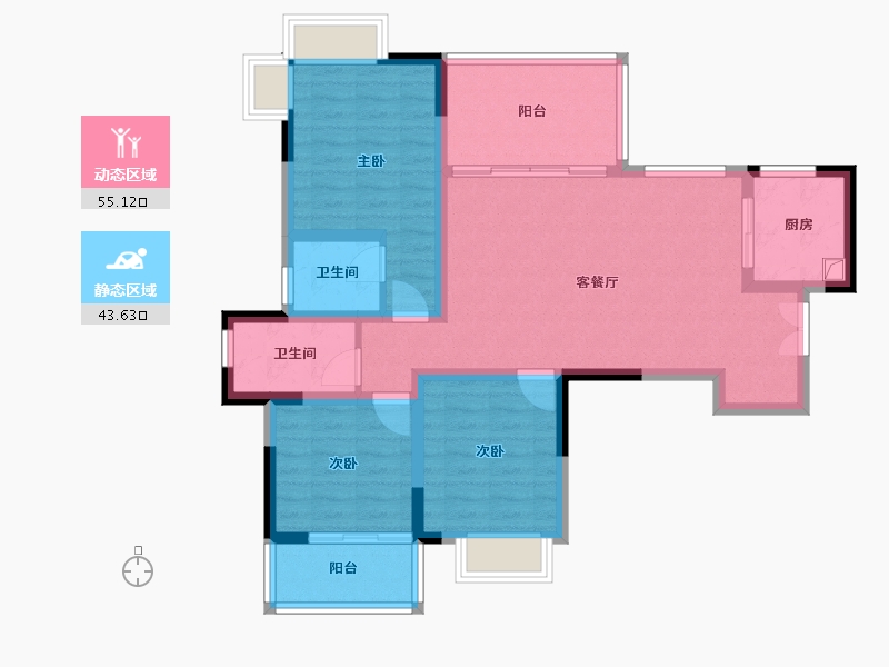 四川省-攀枝花市-山水鞠-89.47-户型库-动静分区