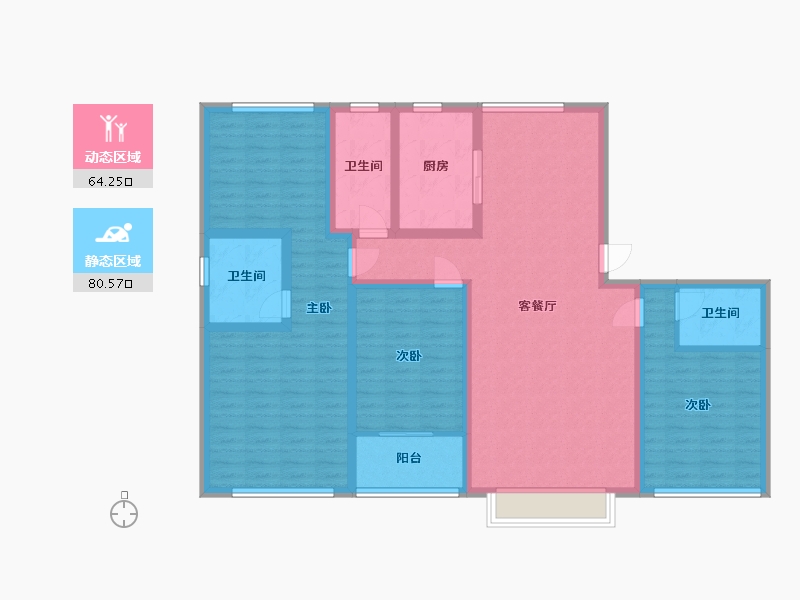 河北省-沧州市-书香学府-152.80-户型库-动静分区