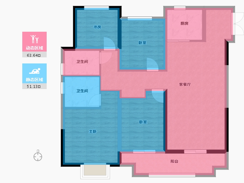 河南省-许昌市-中南金玉堂-102.00-户型库-动静分区