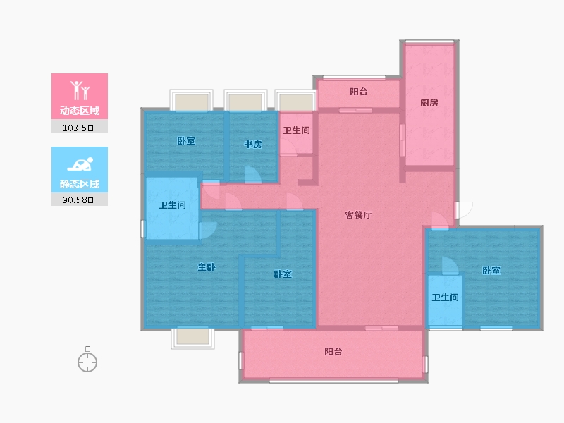 广东省-汕尾市-碧桂园陆城壹号-182.99-户型库-动静分区