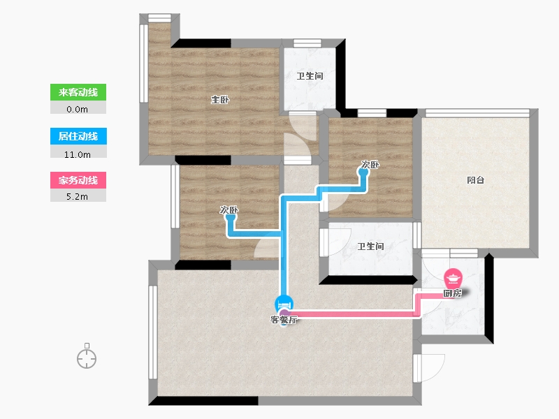 四川省-眉山市-观澜城邦-88.25-户型库-动静线