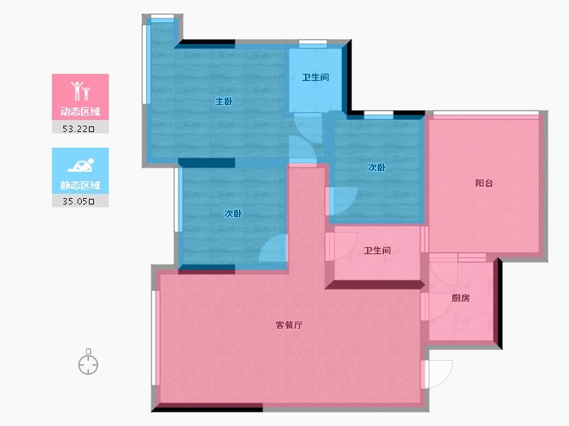 四川省-眉山市-观澜城邦-88.25-户型库-动静分区