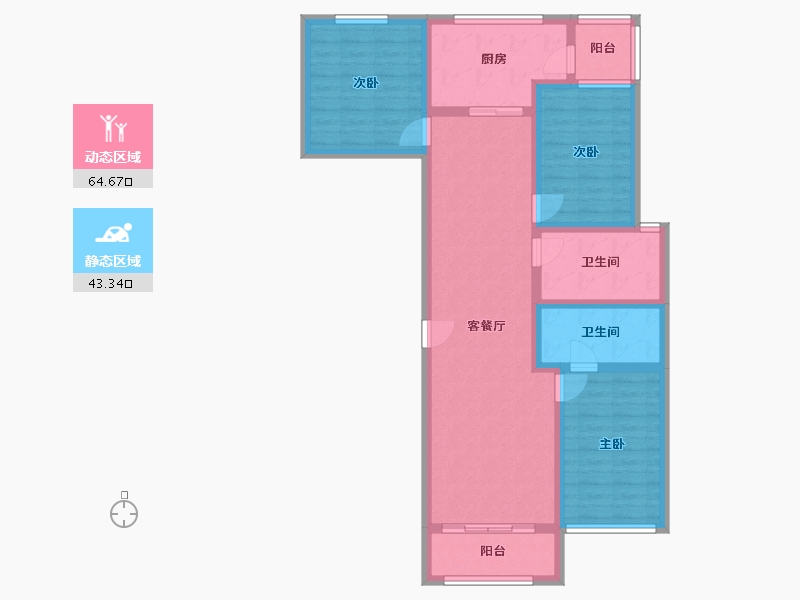 河北省-沧州市-锦秀庄园-120.00-户型库-动静分区