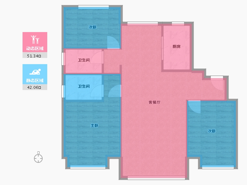 山东省-临沂市-碧桂园翡翠外滩-100.00-户型库-动静分区