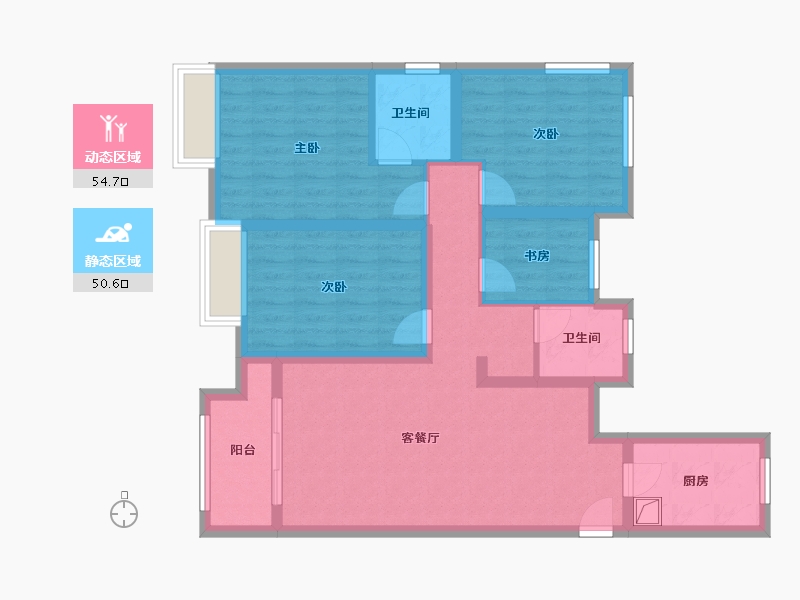 江苏省-无锡市-梁溪本源-100.00-户型库-动静分区