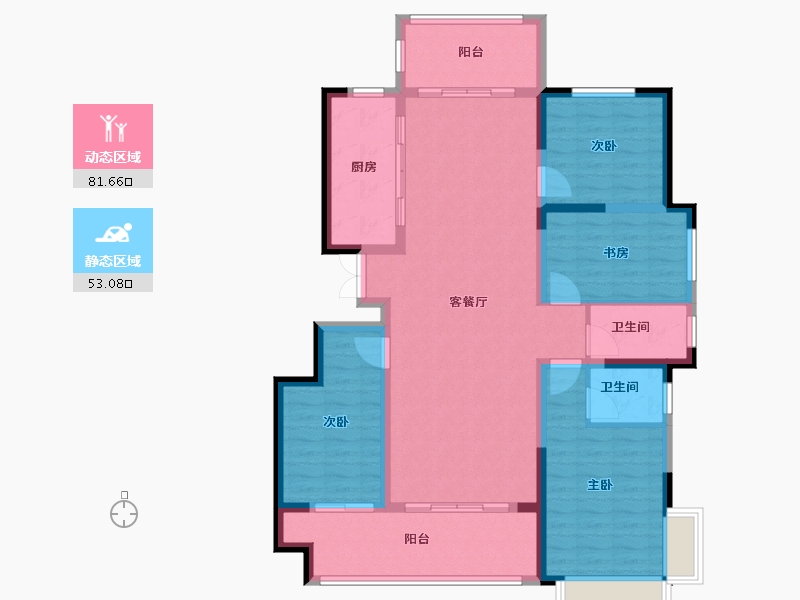 山东省-临沂市-水榭丽都-121.60-户型库-动静分区