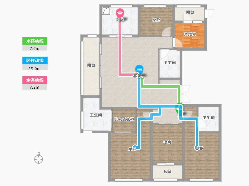 浙江省-杭州市-理想臻品-185.00-户型库-动静线