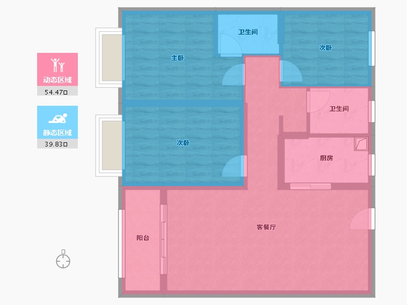 河南省-濮阳市-西湖御景湾-94.00-户型库-动静分区