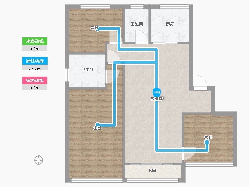 广东省-深圳市-世界花园-米兰居-79.20-户型库-动静线