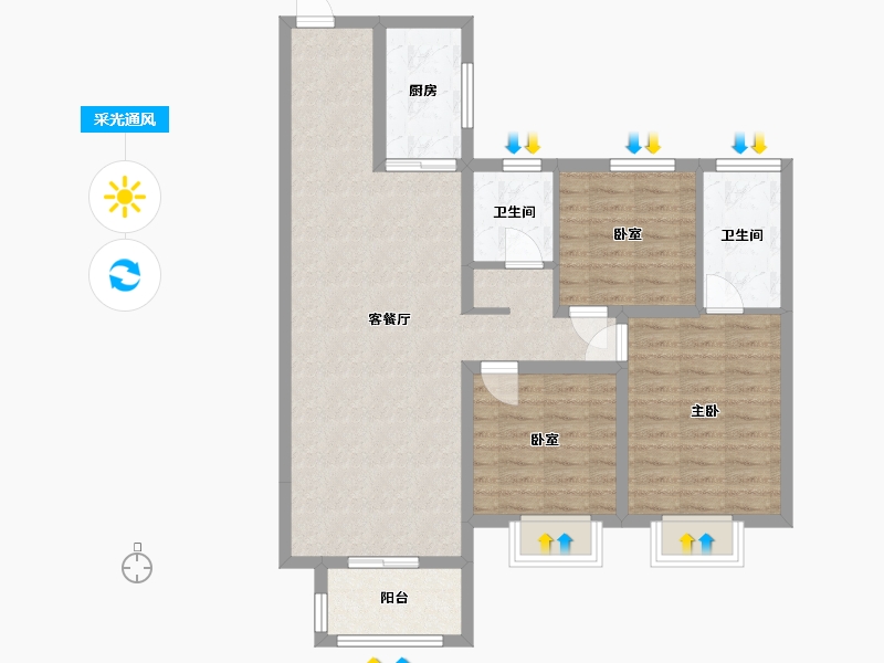 河北省-承德市-国创融园-88.36-户型库-采光通风