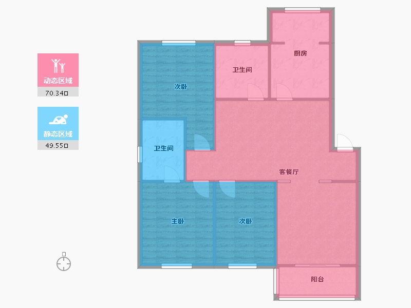 安徽省-合肥市-兴丰苑小区-110.42-户型库-动静分区