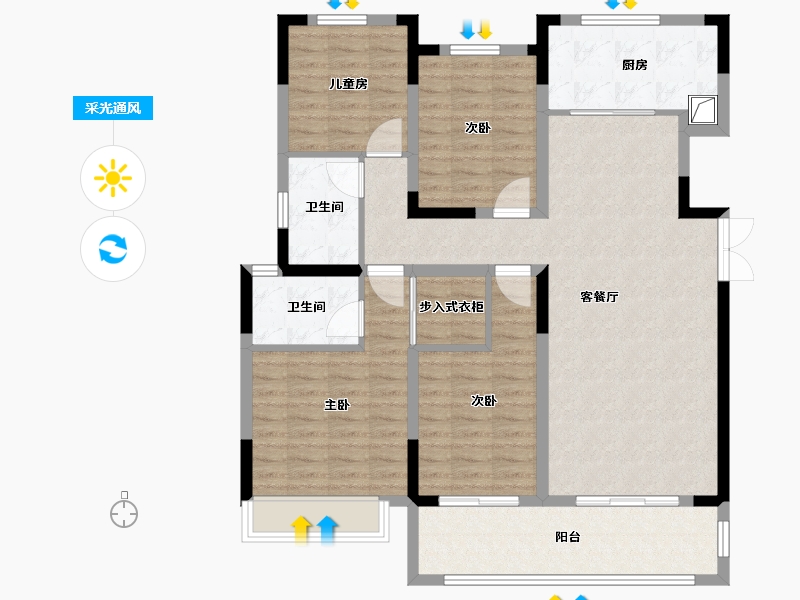 河南省-商丘市-绿地城-一区-114.40-户型库-采光通风