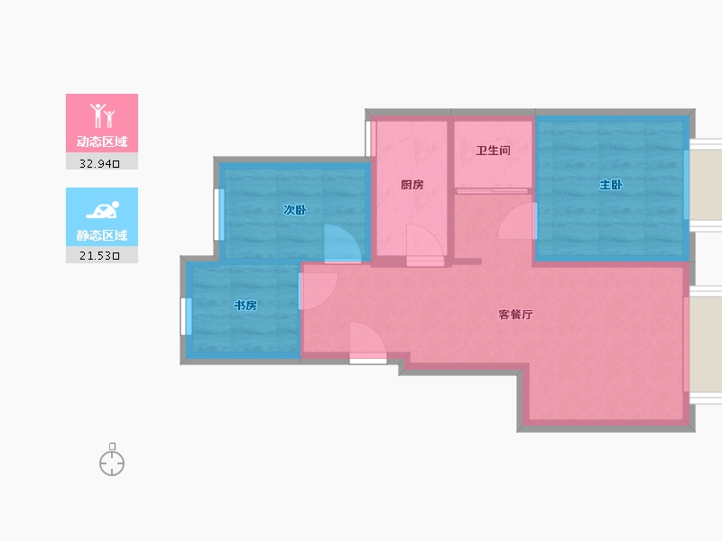 北京-北京市-奥森one-56.00-户型库-动静分区