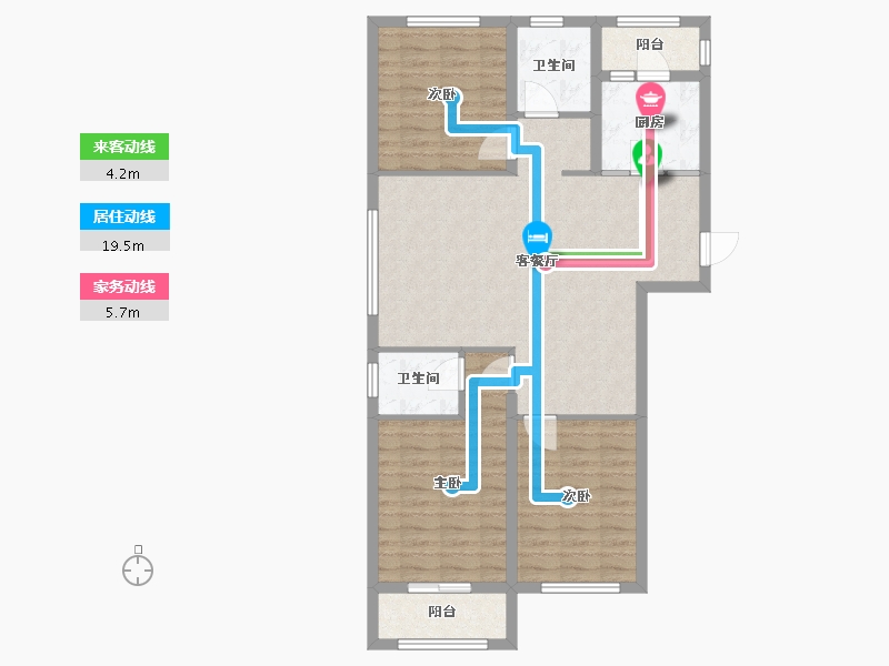 河北省-沧州市-东光城市广场-104.80-户型库-动静线