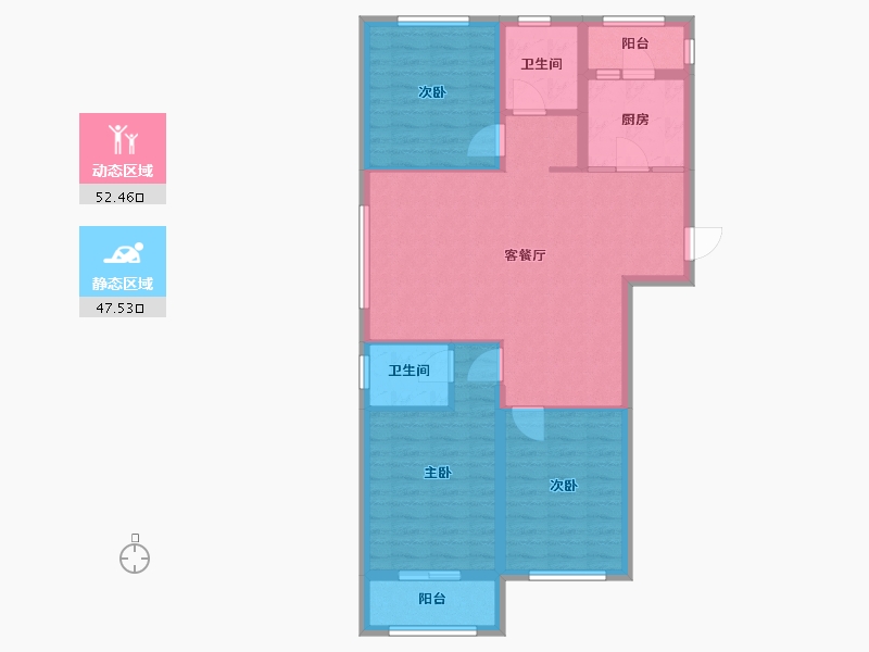 河北省-沧州市-东光城市广场-104.80-户型库-动静分区