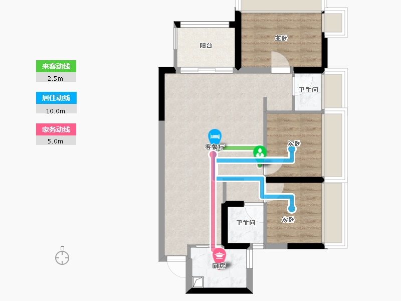 四川省-成都市-源滩国际社区-65.06-户型库-动静线