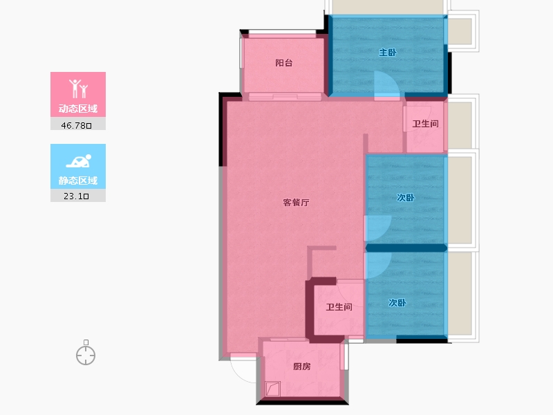 四川省-成都市-源滩国际社区-65.06-户型库-动静分区