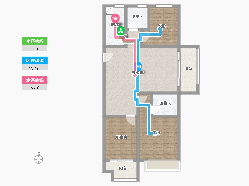 河南省-郑州市-保利文化广场-二期-97.60-户型库-动静线